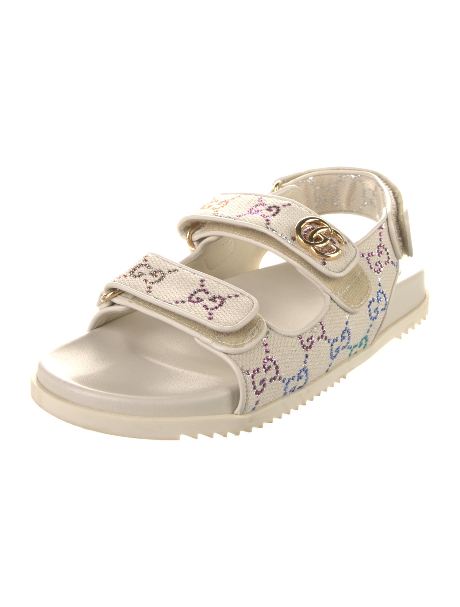 Gucci GG Logo Canvas Sandals